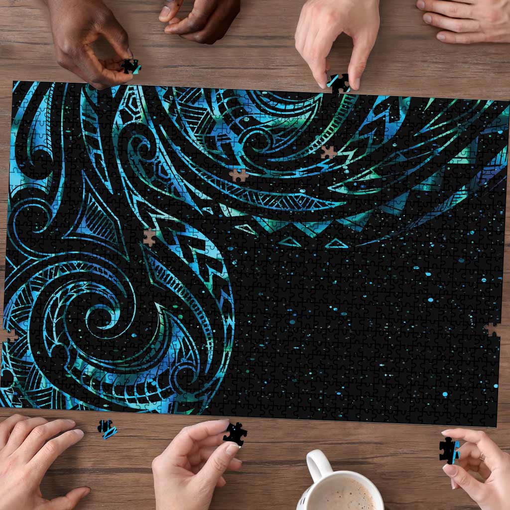 New Zealand Matariki Puzzle Galaxy Maori Tribal Tattoo - Aussie Hoodie