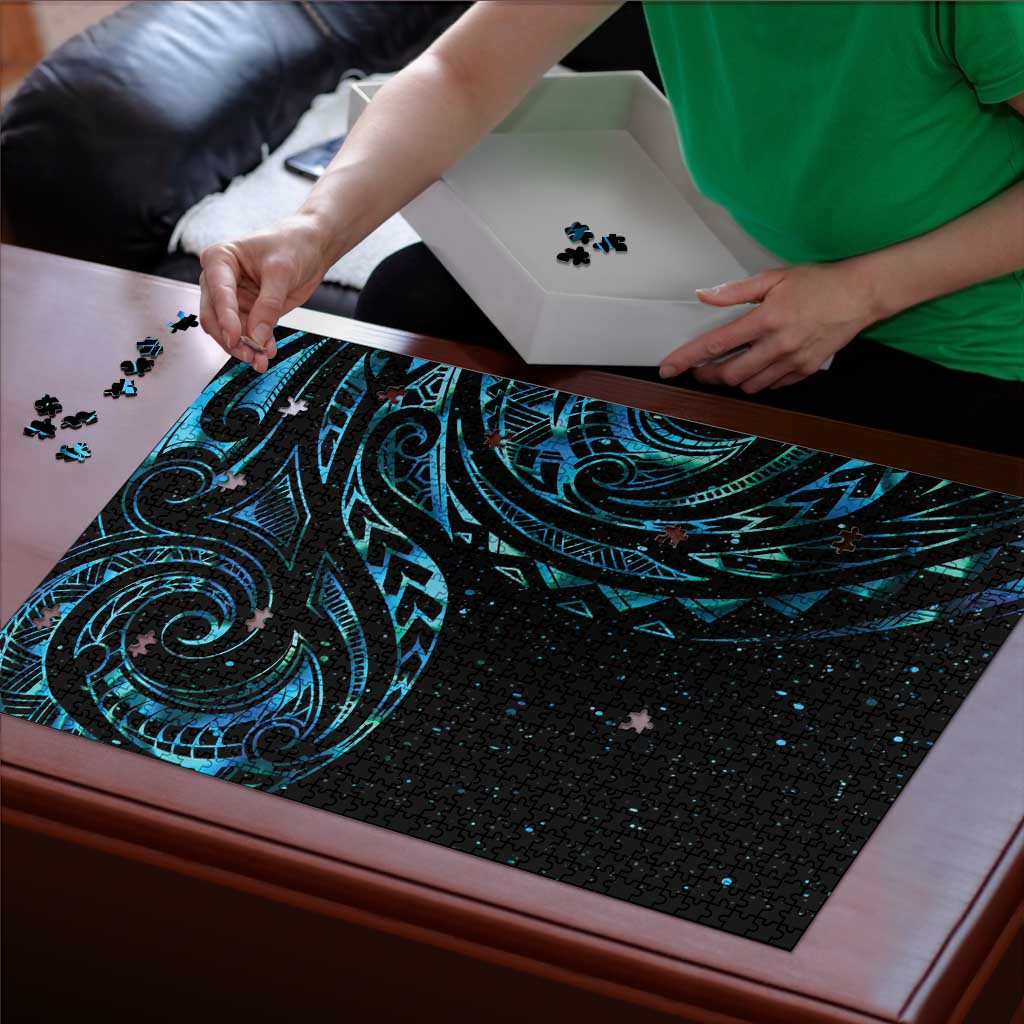 New Zealand Matariki Puzzle Galaxy Maori Tribal Tattoo - Aussie Hoodie