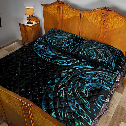 New Zealand Tribal Tattoo Quilt Bed Set With Matariki Art