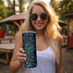 New Zealand Tribal Tattoo Skinny Tumbler With Matariki Art