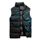 New Zealand Matariki Sleeveless Puffer Jacket Galaxy Maori Tribal Tattoo - Aussie Hoodie