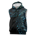 New Zealand Matariki Sleeveless Zip Hoodie Galaxy Maori Tribal Tattoo LT9