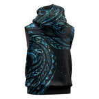 New Zealand Matariki Sleeveless Zip Hoodie Galaxy Maori Tribal Tattoo LT9
