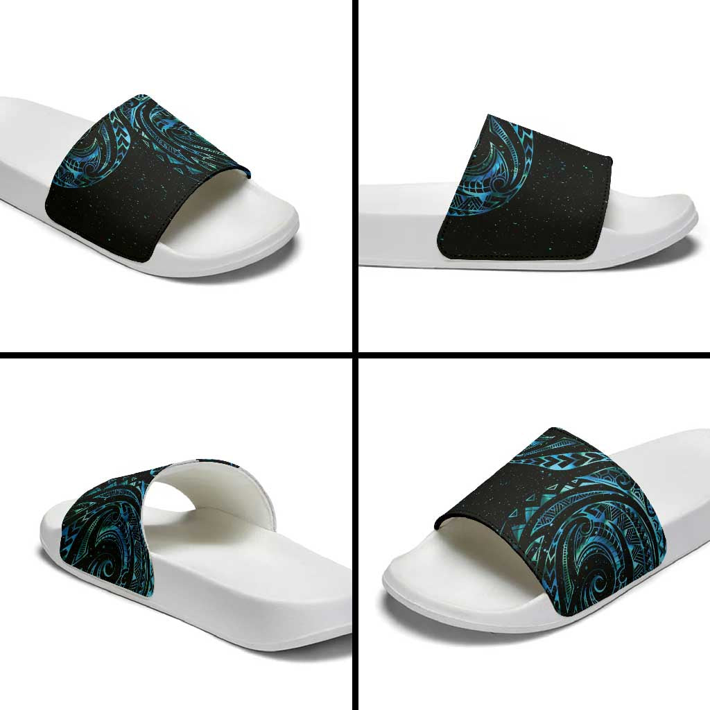 New Zealand Matariki Slide Sandals Galaxy Maori Tribal Tattoo - Aussie Hoodie
