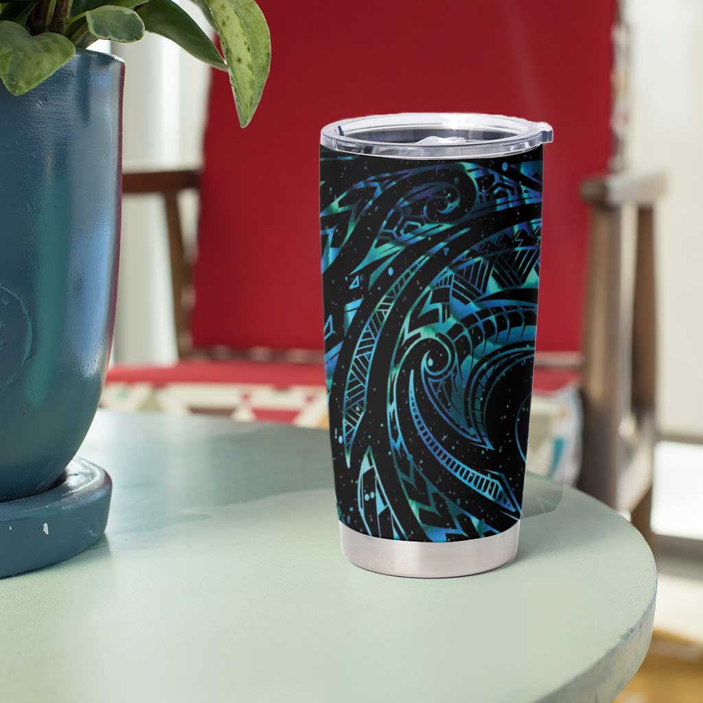 New Zealand Tribal Tattoo Tumbler Cup With Matariki Art