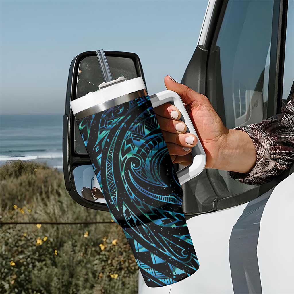 New Zealand Tribal Tattoo Tumbler With Handle With Matariki Art