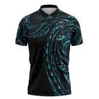 New Zealand Matariki Zipper Polo Shirt Galaxy Maori Tribal Tattoo - Aussie Hoodie