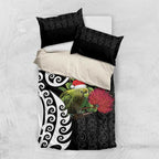 New Zealand Kakapo Christmas Bedding Set Meri Kirihimete Pohutukawa Flowers