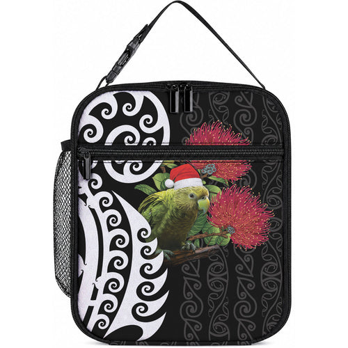 New Zealand Kakapo Christmas Lunch Bag Meri Kirihimete Pohutukawa Flowers