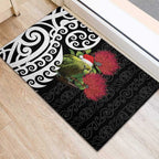 New Zealand Kakapo Christmas Rubber Doormat Meri Kirihimete Pohutukawa Flowers