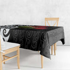New Zealand Kakapo Christmas Tablecloth Meri Kirihimete Pohutukawa Flowers