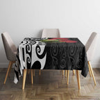 New Zealand Kakapo Christmas Tablecloth Meri Kirihimete Pohutukawa Flowers