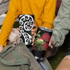 New Zealand Kakapo Christmas Tumbler Cup Meri Kirihimete Pohutukawa Flowers