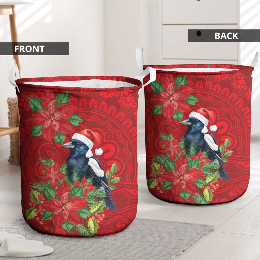 Australian Magpie Laundry Basket Aboriginal Inspired Christmas - Aussie Hoodie