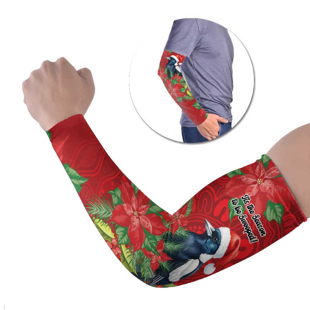 Australian Magpie Arm Sleeves Aboriginal Inspired Christmas - Aussie Hoodie