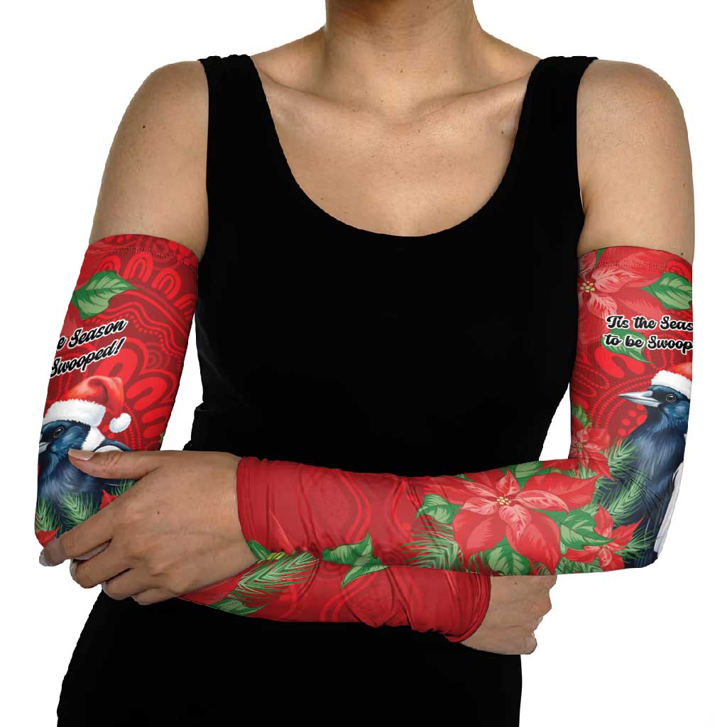 Australian Magpie Arm Sleeves Aboriginal Inspired Christmas - Aussie Hoodie