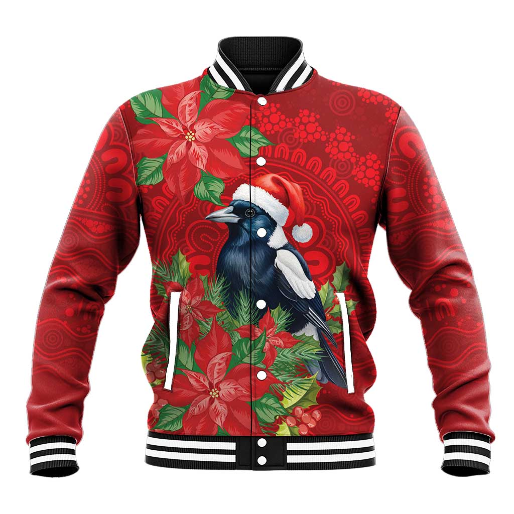 Australian Magpie Baseball Jacket Aboriginal Inspired Christmas - Aussie Hoodie