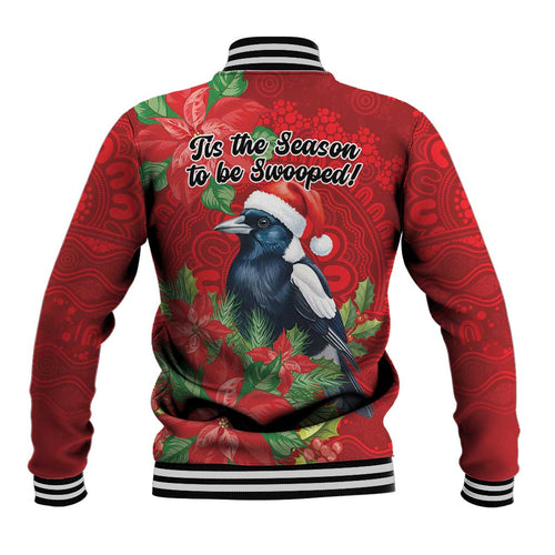 Australian Magpie Baseball Jacket Aboriginal Inspired Christmas - Aussie Hoodie