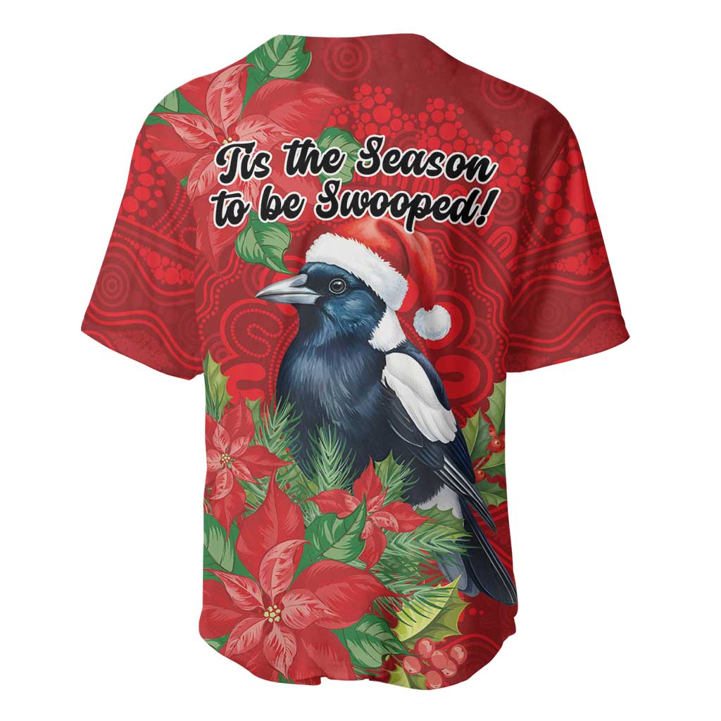 Australian Magpie Baseball Jersey Aboriginal Inspired Christmas - Aussie Hoodie