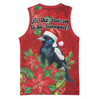 Australian Magpie Basketball Jersey Aboriginal Inspired Christmas - Aussie Hoodie