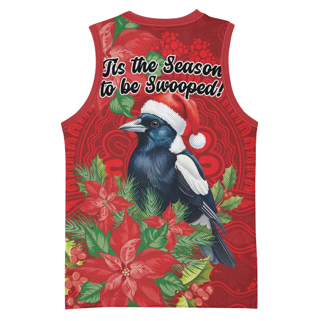 Australian Magpie Basketball Jersey Aboriginal Inspired Christmas - Aussie Hoodie