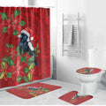 Australian Magpie Bathroom Set Aboriginal Inspired Christmas - Aussie Hoodie