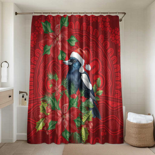 Australian Magpie Bathroom Set Aboriginal Inspired Christmas - Aussie Hoodie