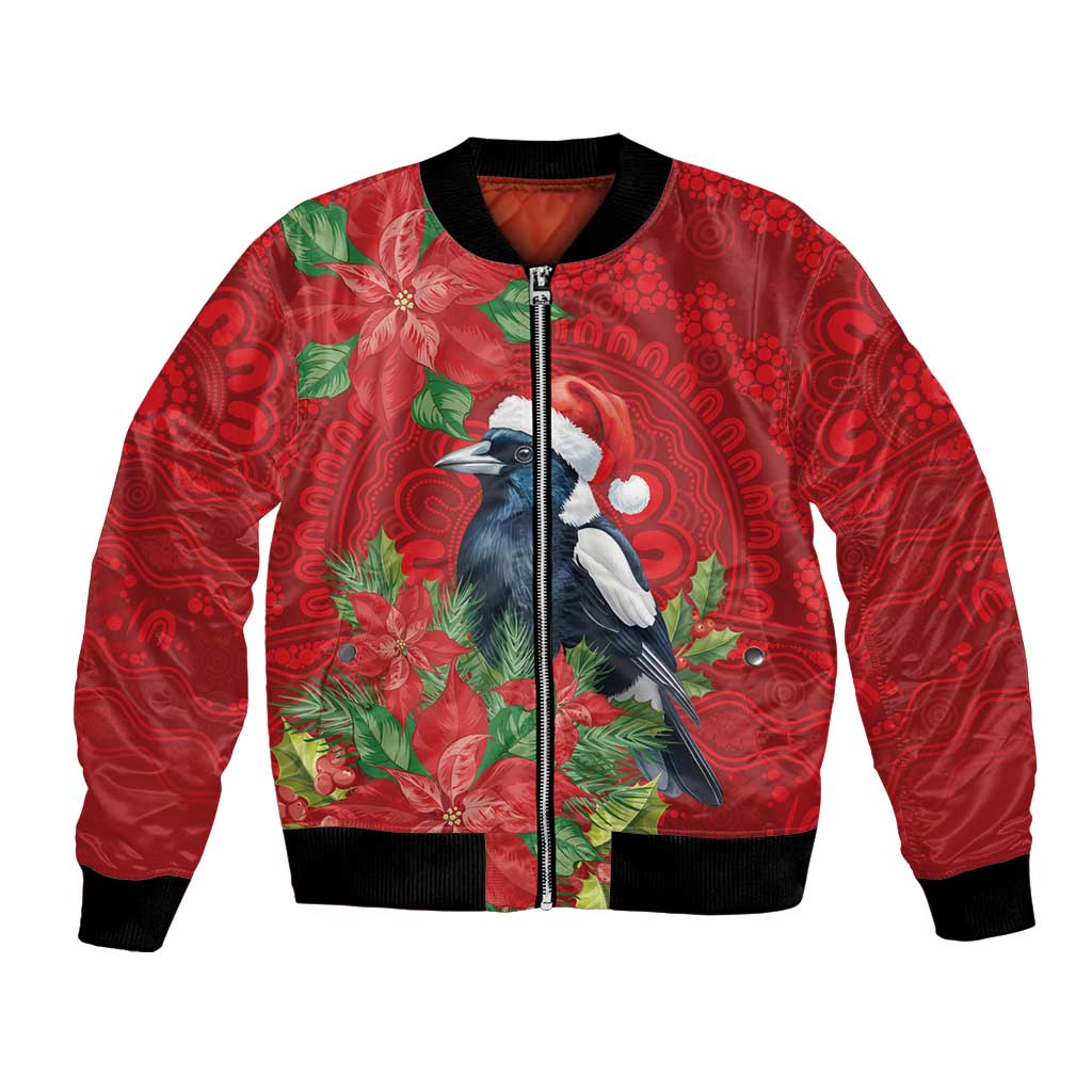 Australian Magpie Bomber Jacket Aboriginal Inspired Christmas - Aussie Hoodie