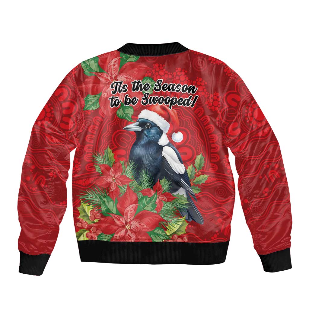 Australian Magpie Bomber Jacket Aboriginal Inspired Christmas - Aussie Hoodie