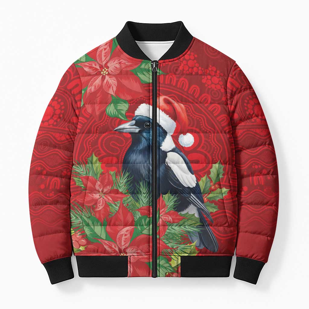 Australian Magpie Bomber Puffer Jacket Aboriginal Inspired Christmas - Aussie Hoodie