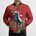 Australian Magpie Bomber Puffer Jacket Aboriginal Inspired Christmas - Aussie Hoodie