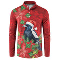 Australian Magpie Button Sweatshirt Aboriginal Inspired Christmas - Aussie Hoodie