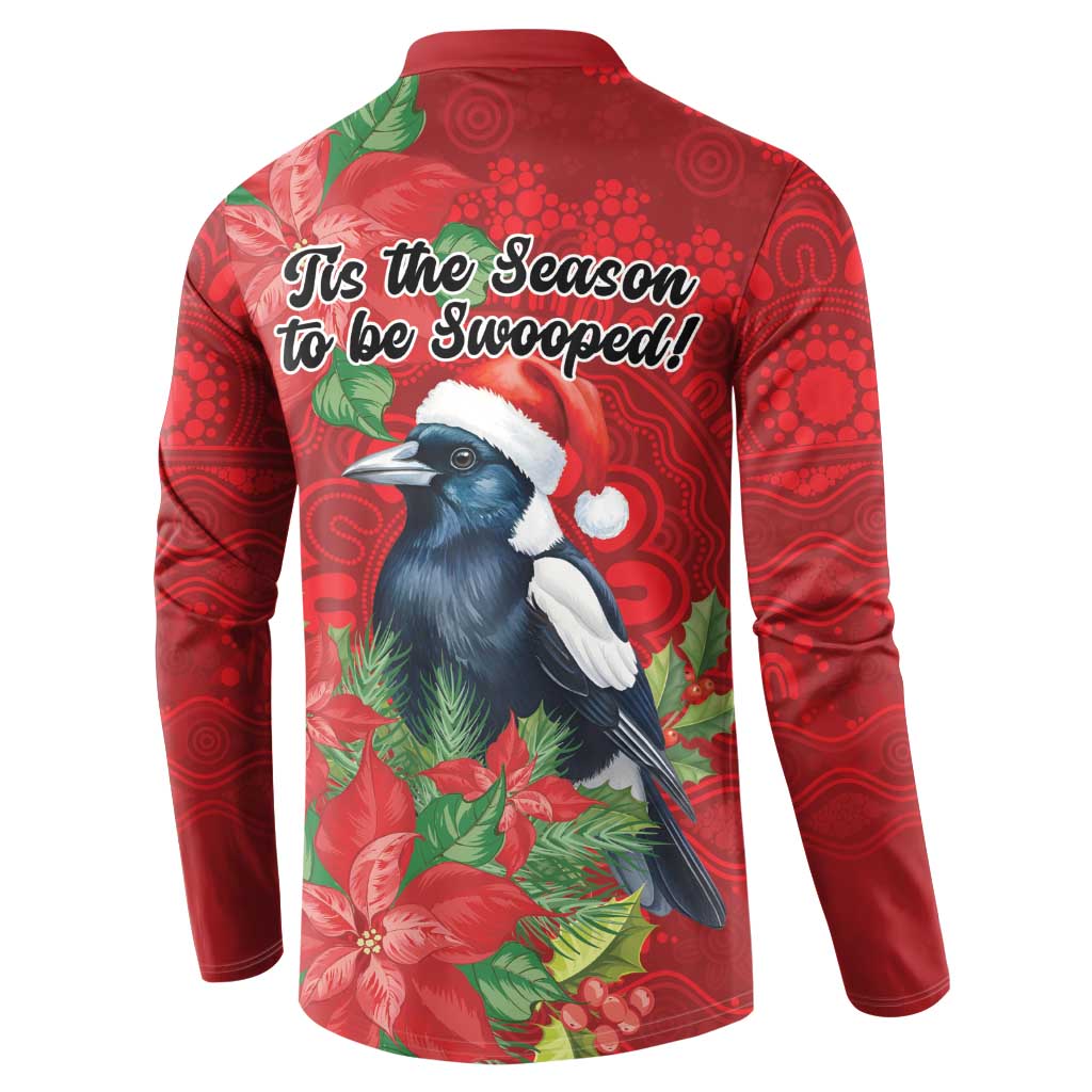 Australian Magpie Button Sweatshirt Aboriginal Inspired Christmas - Aussie Hoodie