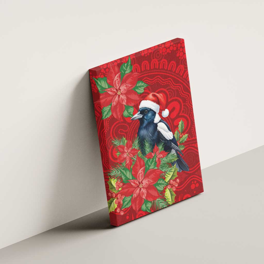 Australian Magpie Canvas Wall Art Aboriginal Inspired Christmas - Aussie Hoodie