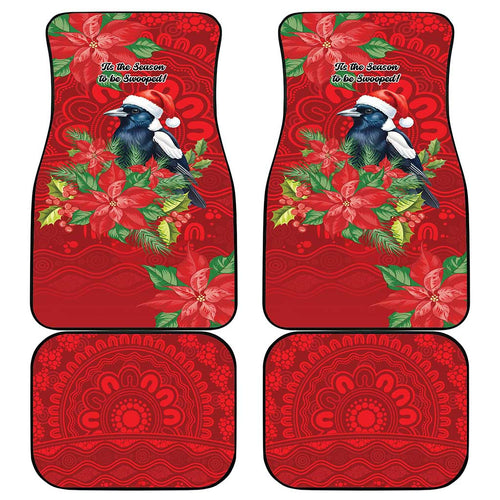 Australian Magpie Car Mats Aboriginal Inspired Christmas - Aussie Hoodie