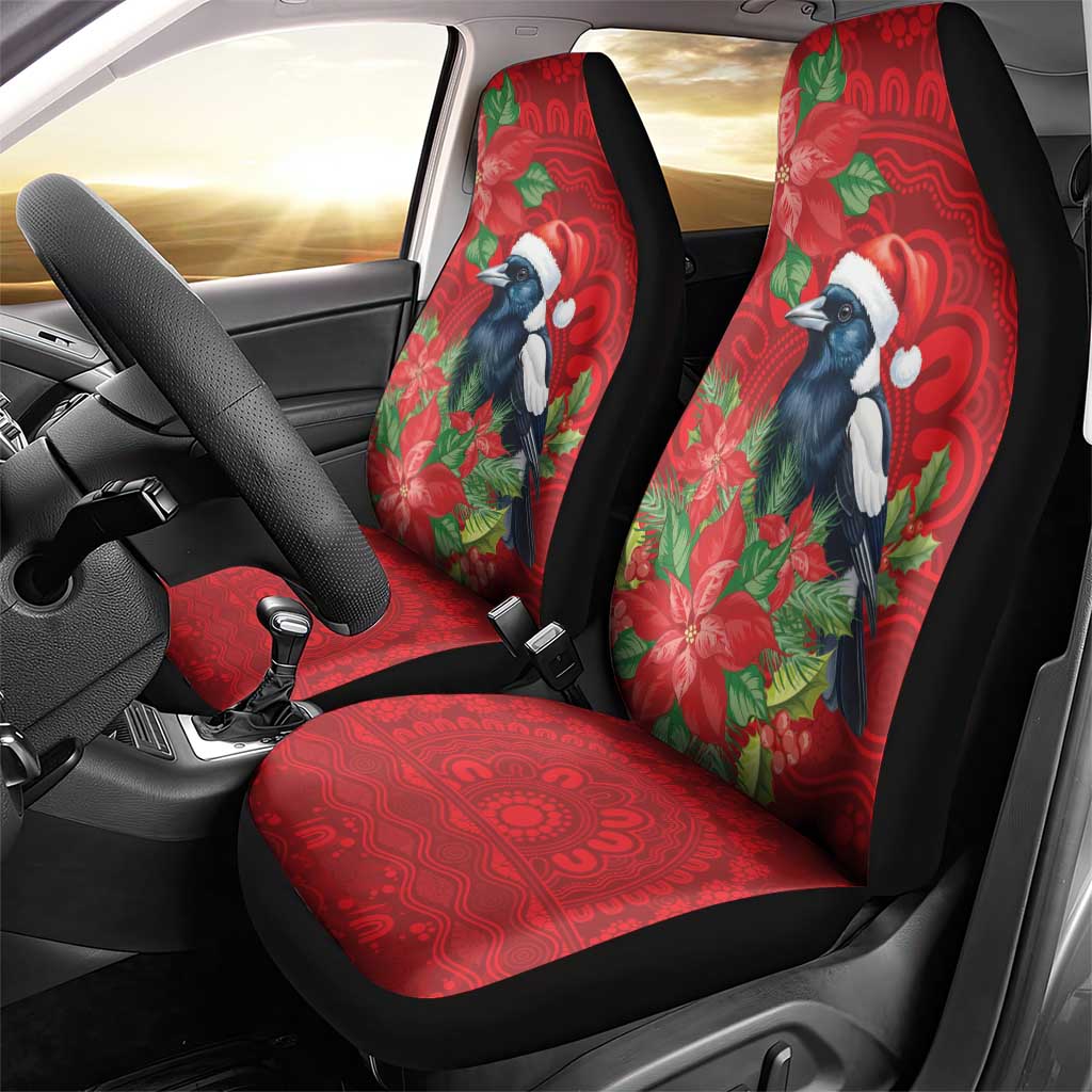 Australian Magpie Car Seat Cover Aboriginal Inspired Christmas - Aussie Hoodie