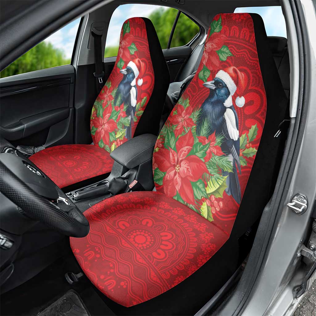 Australian Magpie Car Seat Cover Aboriginal Inspired Christmas - Aussie Hoodie