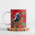 Australian Magpie Ceramic Mug Aboriginal Inspired Christmas - Aussie Hoodie