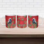 Australian Magpie Ceramic Mug Aboriginal Inspired Christmas - Aussie Hoodie