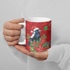 Australian Magpie Ceramic Mug Aboriginal Inspired Christmas - Aussie Hoodie