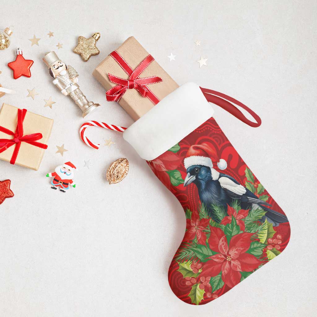 Australian Magpie Christmas Stocking Aboriginal Inspired Christmas - Aussie Hoodie