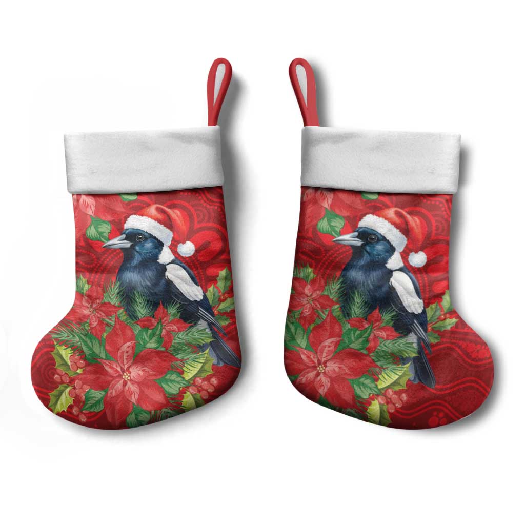 Australian Magpie Christmas Stocking Aboriginal Inspired Christmas - Aussie Hoodie