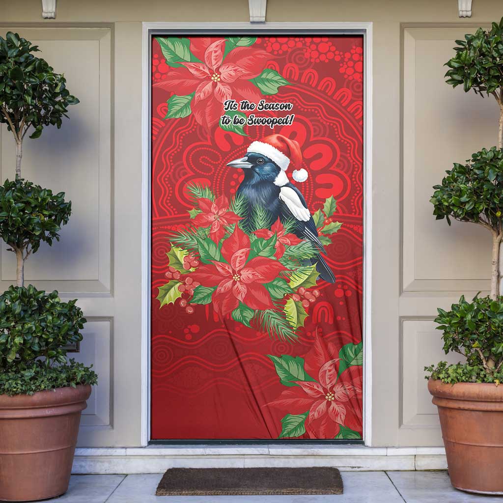 Australian Magpie Door Cover Aboriginal Inspired Christmas - Aussie Hoodie