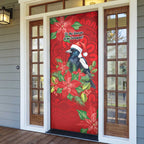 Australian Magpie Door Cover Aboriginal Inspired Christmas - Aussie Hoodie