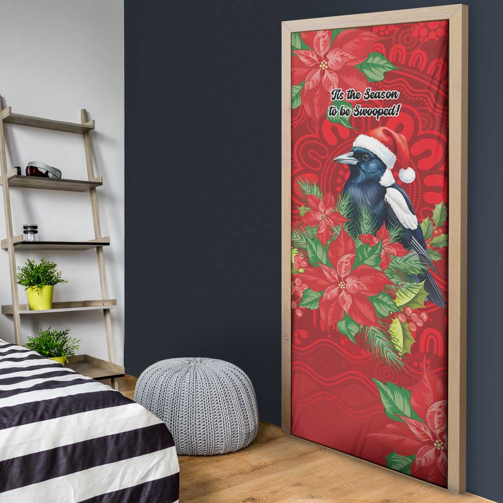 Australian Magpie Door Cover Aboriginal Inspired Christmas - Aussie Hoodie