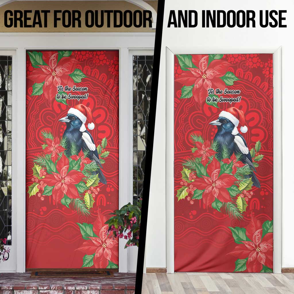 Australian Magpie Door Cover Aboriginal Inspired Christmas - Aussie Hoodie
