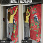 Australian Magpie Door Cover Aboriginal Inspired Christmas - Aussie Hoodie