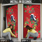 Australian Magpie Door Cover Aboriginal Inspired Christmas - Aussie Hoodie