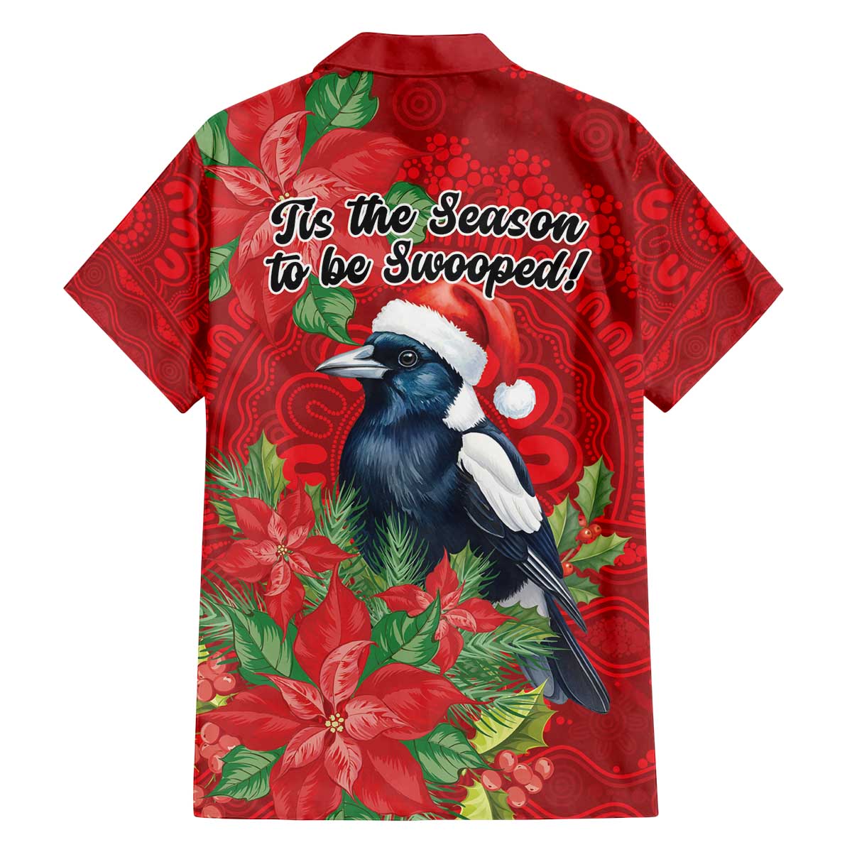 Australian Magpie Family Matching Off The Shoulder Long Sleeve Dress and Hawaiian Shirt Aboriginal Inspired Christmas - Aussie Hoodie