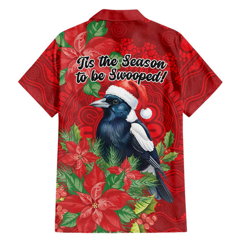 Australian Magpie Family Matching Off The Shoulder Long Sleeve Dress and Hawaiian Shirt Aboriginal Inspired Christmas - Aussie Hoodie